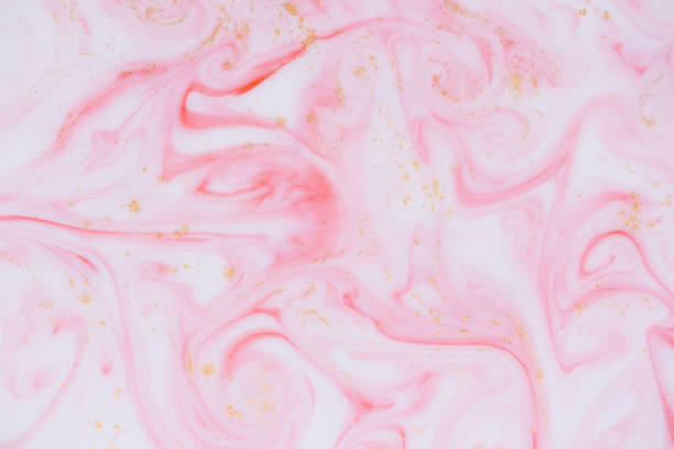 istock Pastel pink white and gold marble paint abstract texture 1083670482
