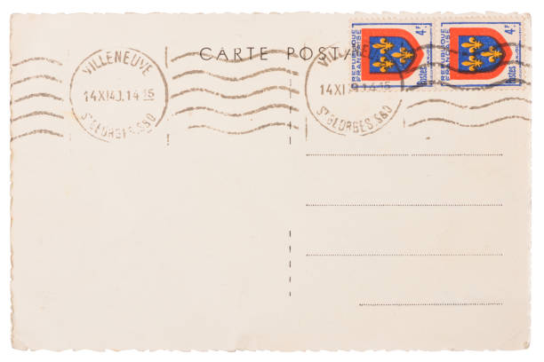 istock Antique blank post card from France 1083670500