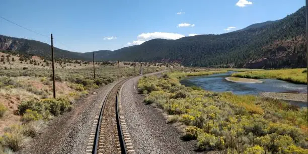 Travelling through the Rockies via train