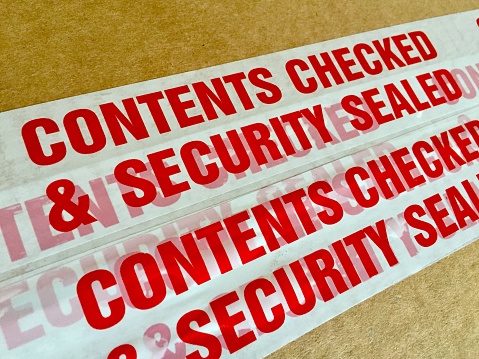 Security checked parcel