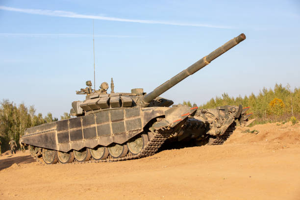 istock Military tank. Military concept. Tank on exercises. 1083680828