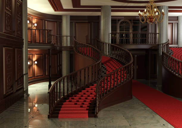 wide angle shot of a chic Residence interior