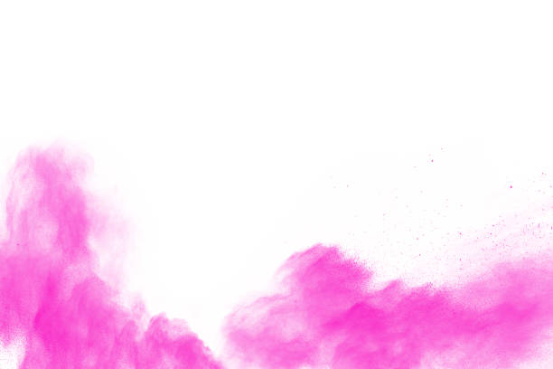 istock Pink powder explosion on white background. Halloween background. 1083692870