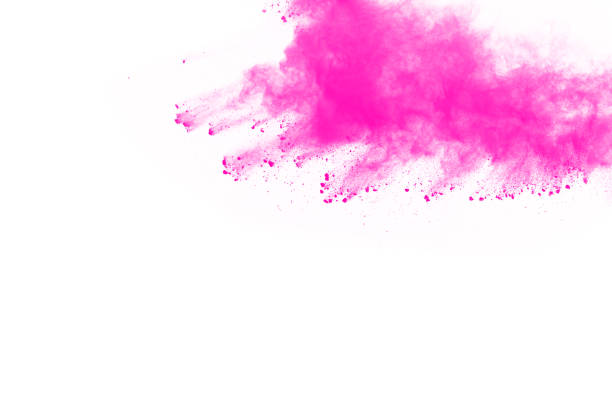 istock Pink powder explosion on white background. Halloween background. 1083692912