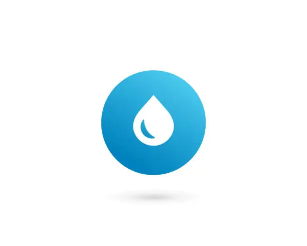 Vector illustration of Letter O with water drop logo icon design