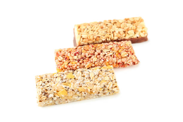 istock Granola bars isolated on white background 1083694322