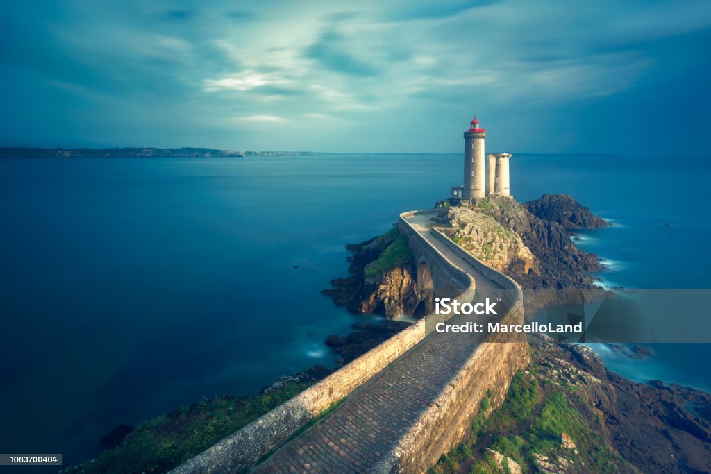 The Petit Minou lighthouse, Britanny, France The Petit Minou lighthouse, Plouzane, Britanny, France Brittany - France Stock Photo