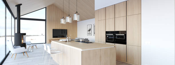 istock new modern scandinavian loft apartment. 3d rendering 1083704156
