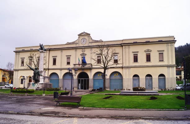 istock Municipality palace in Repubblica square, Dicomano 1083707336