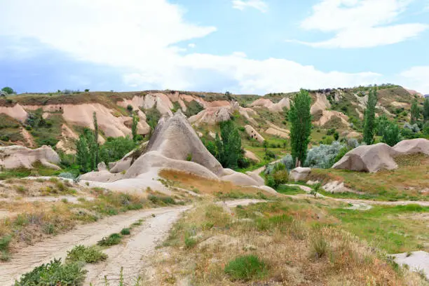 Photo of Landscape of ancient canyons and abandoned caves of Cappadocia