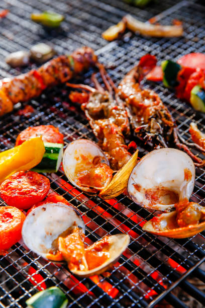 istock Summer grilled seafood bbq 1083713266