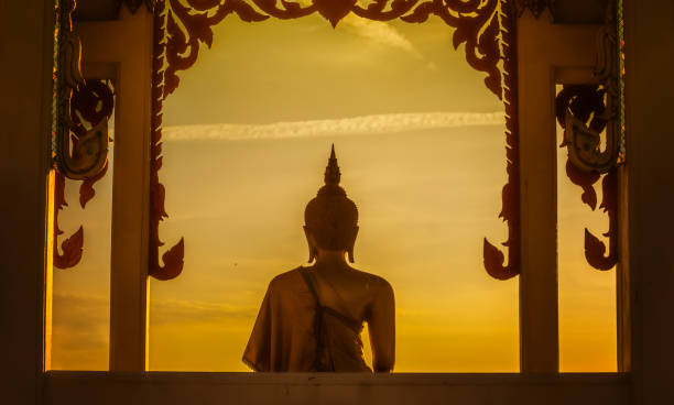 istock The back of the Buddha in the evening. 1083716788
