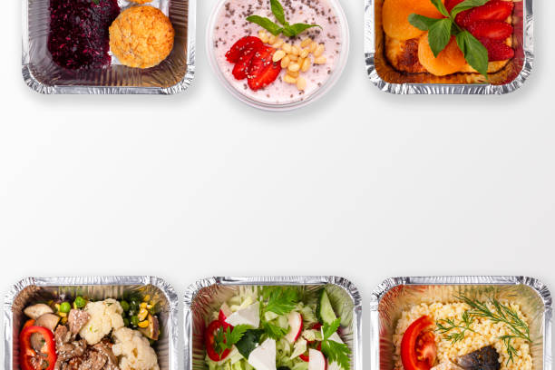 istock Choose set lunch - concept menu , top view, mockup, copy space 1083723190