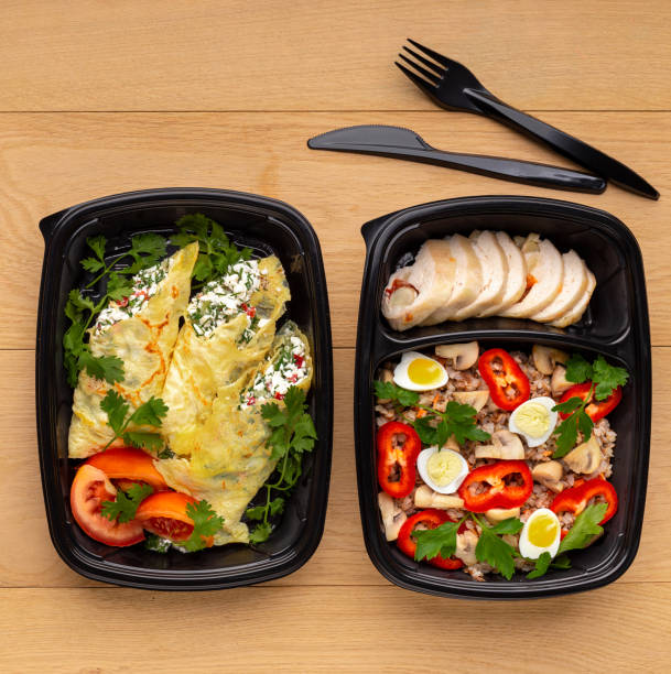 istock Healthy food delivery , top view. 1083723280
