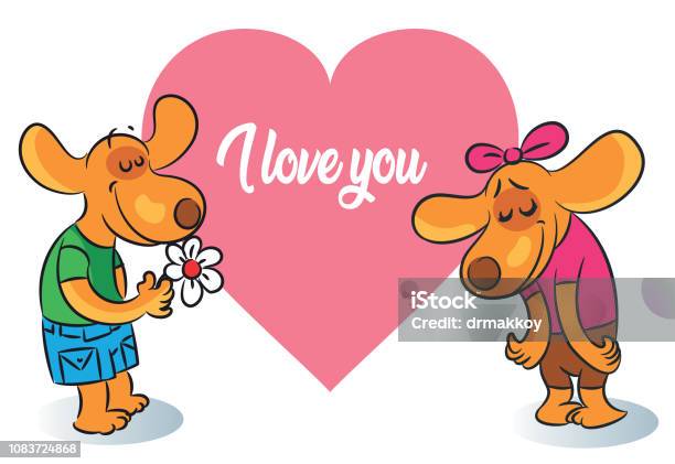 Lover Dogs Stock Illustration - Download Image Now - Animal, Animal Body Part, Animal Head