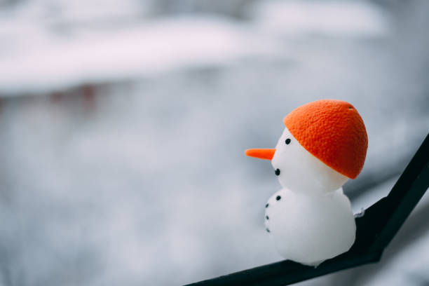 Smiling Snowman in a Beautiful Magic Winter Day
