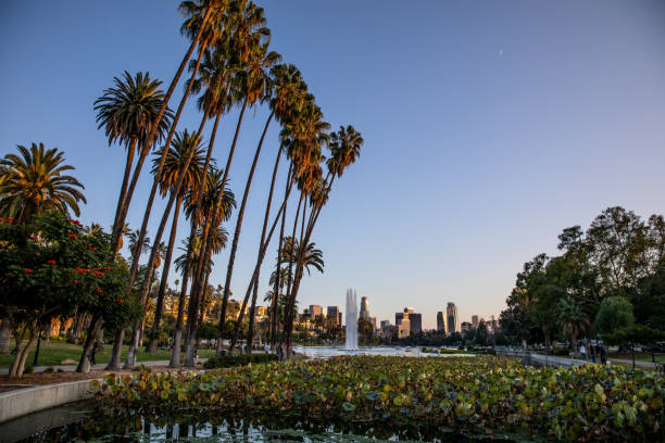 istock Los Angeles cityscape over downtown skyscrapers 1083726676