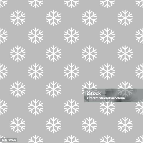 Simple Snowflake Pattern For Menu Background Simple Snowflake Pattern On Grey Background Stock Illustration ...