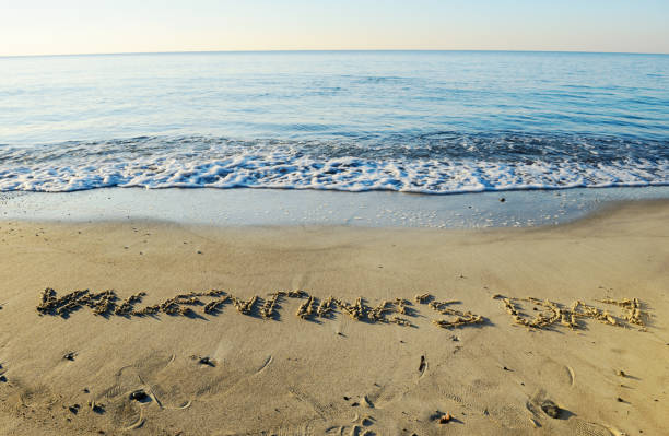 istock Valentine's Day Written in the Sand 1083732584
