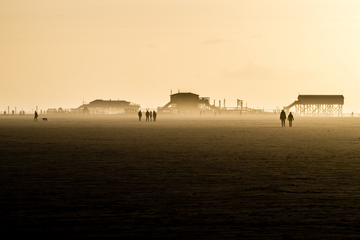 Sea mist at the beach in St.Peter Ording