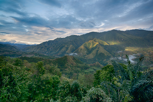 View into the Tana Toraja Highlands of South Sulawesi (former Celebes) Indonesia.