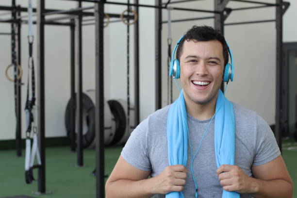 istock Motivated ethnic man at the gym 1083736604