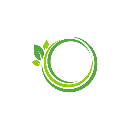 Eco logo and element of green leaf for Ecology friendly concept, Vector illustration