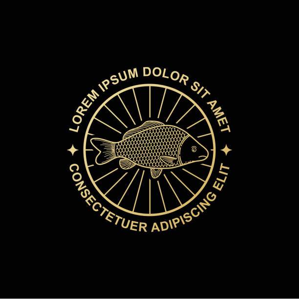 illustrazioni stock, clip art, cartoni animati e icone di tendenza di design vettoriale del pesce - tuna fish silhouette saltwater fish