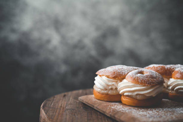 istock Baked traditional Swedish Lusse-semla dessert 1083739012
