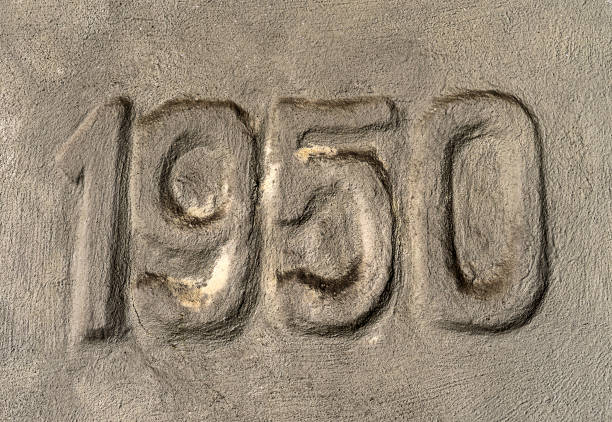 Number 1950 marked in the concrete