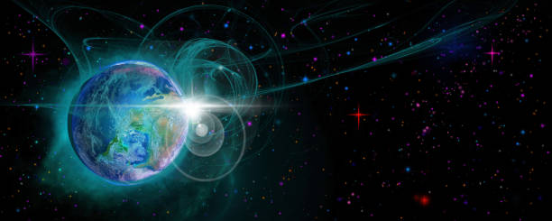 istock Planet Earth with Glowing Aura in Outer Space Background - Science Fiction Wallpaper with Copy Space 1083749584