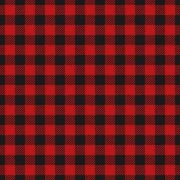 Vector illustration of Red lumberjack pattern.