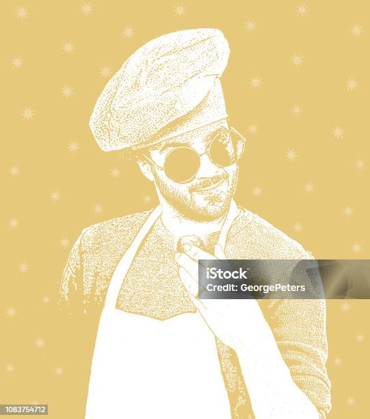 Hipster Chef With Cool Attitude Stock Illustration - Download Image Now - Cool Attitude, Adult, Adults Only