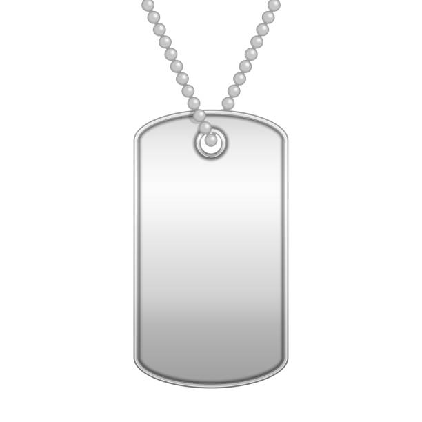 metalowy nieśmiertelnik. - military medals stock illustrations