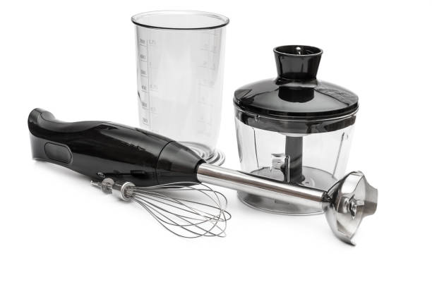 istock Hand blender with accessories on white background. 1083768432
