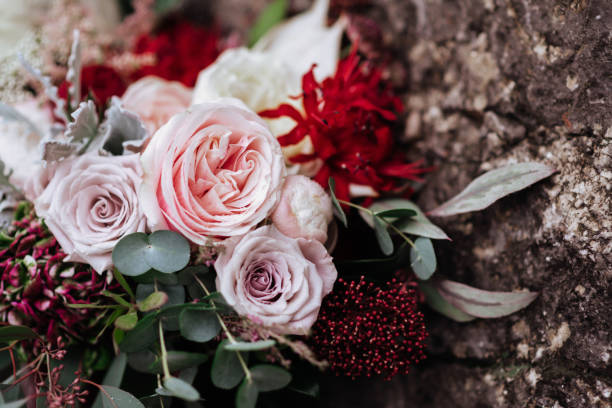 istock Roses in a brides flower bouquet 1083773476