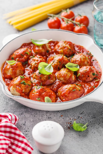 istock Homemade meatballs with tomato sauce 1083773598