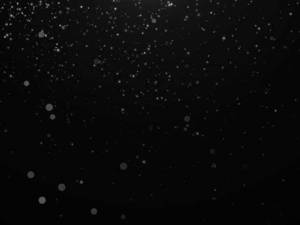 istock Snow texture on black background for overlay 1083775692
