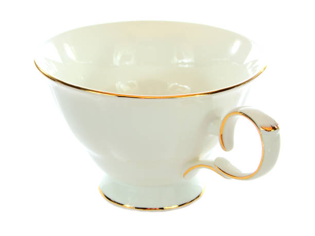 istock porcelain cup with a gold rim, general view 1083778820