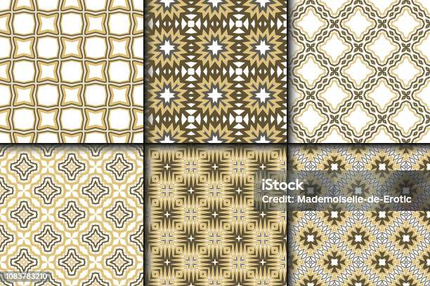 Cyclical Pattern Example Set Of Cyclical Pattern Of Geometric Shapes Seamless Vector ...