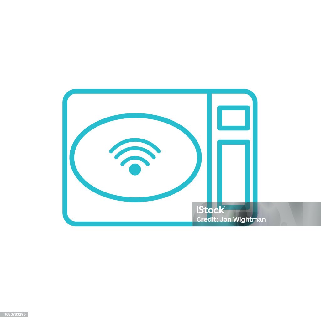 Microwave Smart Home Thin Line Icon Microwave / Appliance Smart Home Thin Line Icon. Home automation. Appliance stock vector