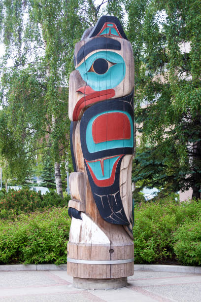 istock Raven Totem Pole in Anchorage, Alaska 1083786792