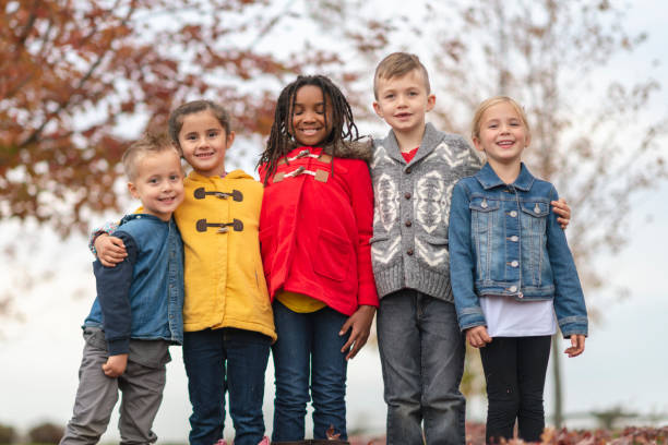 istock Children in the park in fall 1083787098