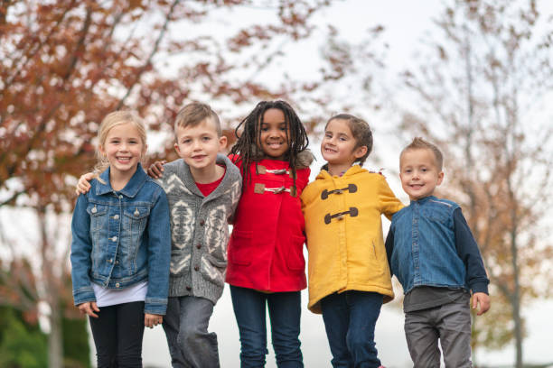 istock Children in the park in fall 1083788154