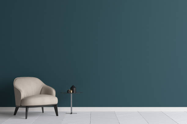 istock Wall mock up in modern living room background 1083825866