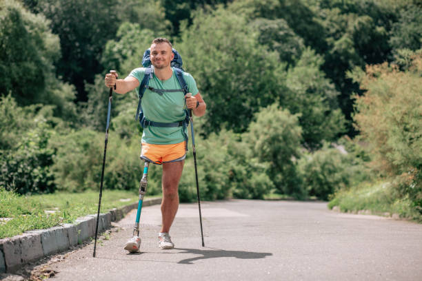 istock Positive man leading a healthy life while having a prothesis 1083828012