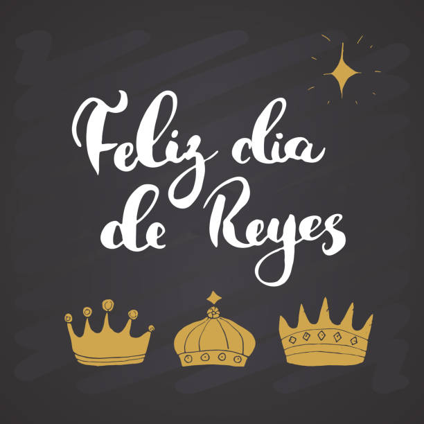 ilustrações, clipart, desenhos animados e ícones de feliz dia de reis, feliz dia de reis, lettering caligráfico. design tipográfico saudações. letras de caligrafia para férias saudação. ilustração em vetor de texto de lettering desenhado mão na lousa - wisemen