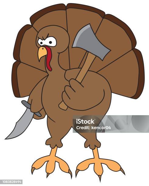 Turkey Fights Back Stock Illustration - Download Image Now - Alertness, Animal, Animal Body