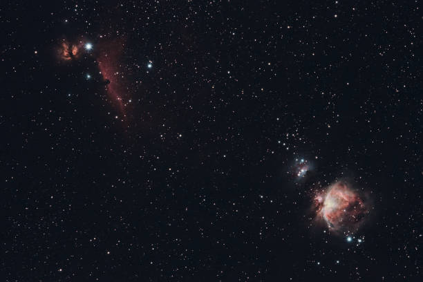 końca, płomień i mgławica oriona - horsehead nebula zdjęcia i obrazy z banku zdjęć