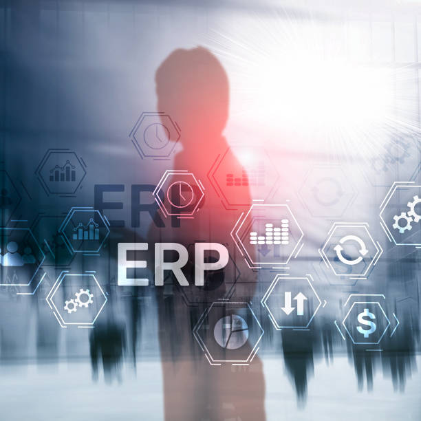 istock ERP system, Enterprise resource planning on blurred background. Business automation and innovation concept. 1083832230